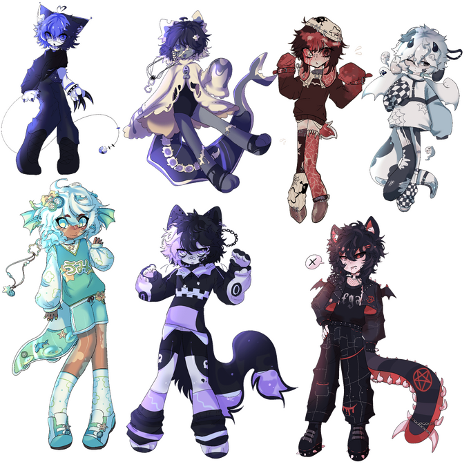 Mix of Flat Color, Shaded, and Complex